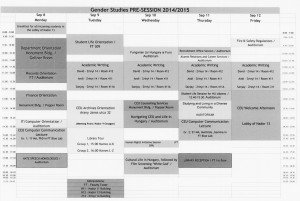CEU Gender Schedule--Orientation 2014